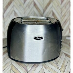 Oster Toaster 2-Slice Silver Black Stainless Steel Wide Slot Bagel Settings